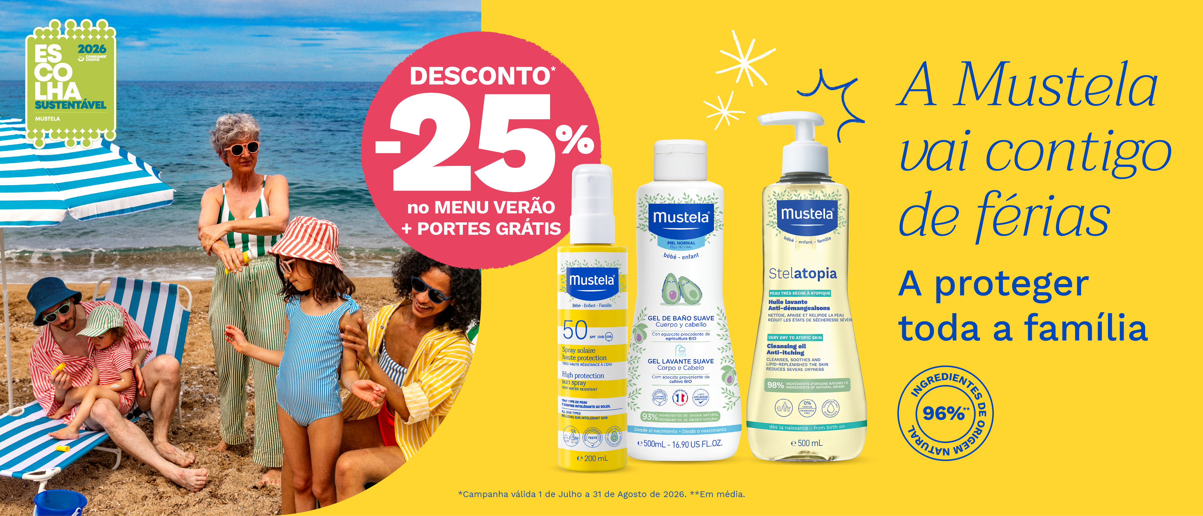 Ver&atilde;o com Mustela